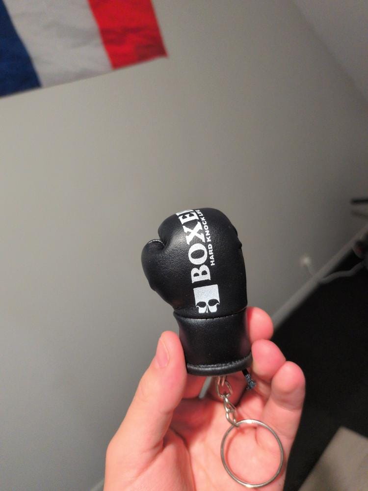 Customer photo review of Boxer Keychain