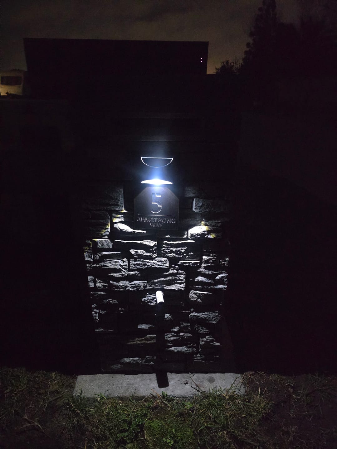 Customer photo review of WhareLite™ | Personalized Address Plaque