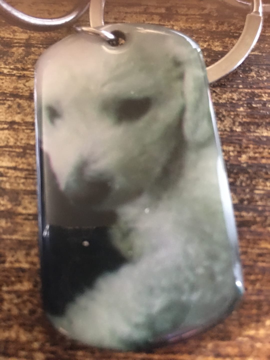 Customer photo review of DON'T CRY FOR ME I'M OK!! - UPLOAD IMAGE - PERSONALIZED KEYCHAIN