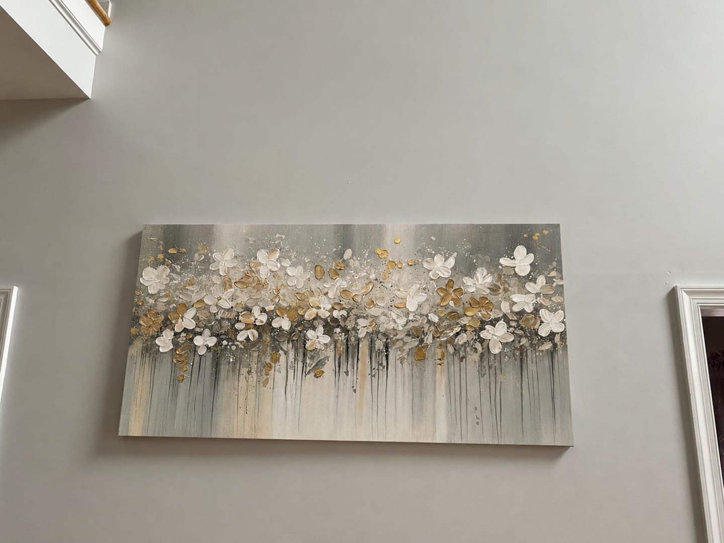 Customer photo review of Abstract Flower And Tree Textured Canvas Art #MF003
