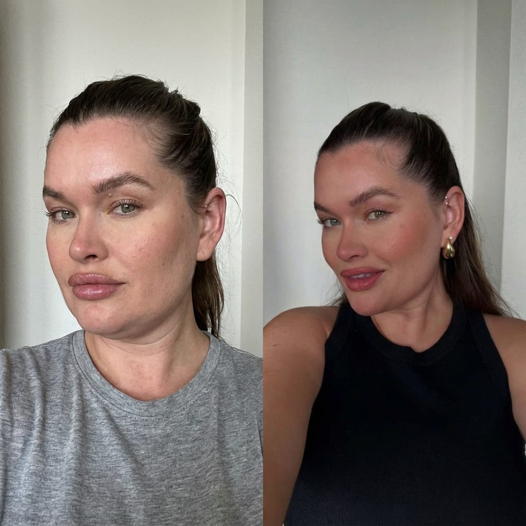 Customer photo review of Venda Escultora Facial de Colágeno  2x1