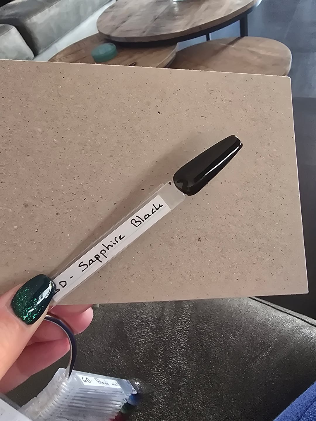Customer photo review of Sapphire Black Dipping Powder