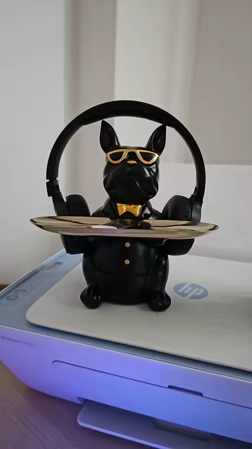 Customer photo review of Statue Décoration Intérieure Bouledogue – Figurine Design avec Plateau Vide-Poches