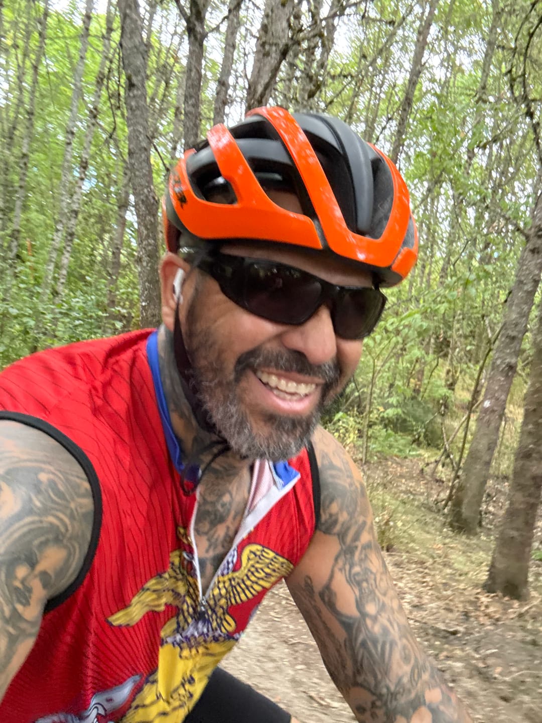 Customer photo review of Men’s Personalized U.S. Marine Corps Veteran Cycling Jersey & Kit