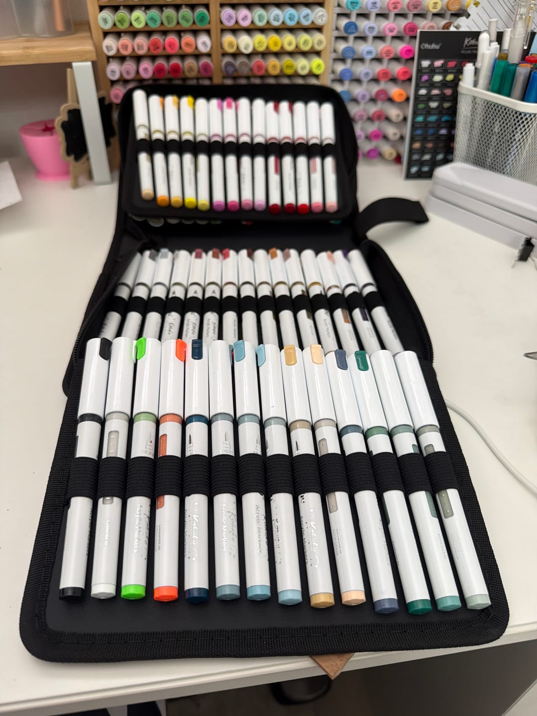 Customer photo review of Ohuhu Kahuku Series Direct-ink Acrylic Paint Markers