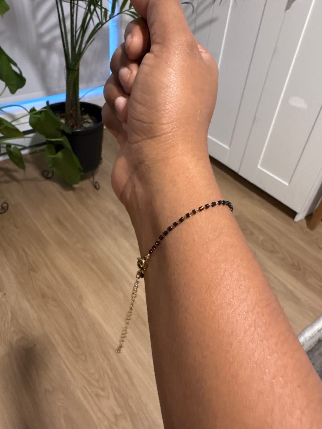 Customer photo review of Maisie Black Bead Bracelet