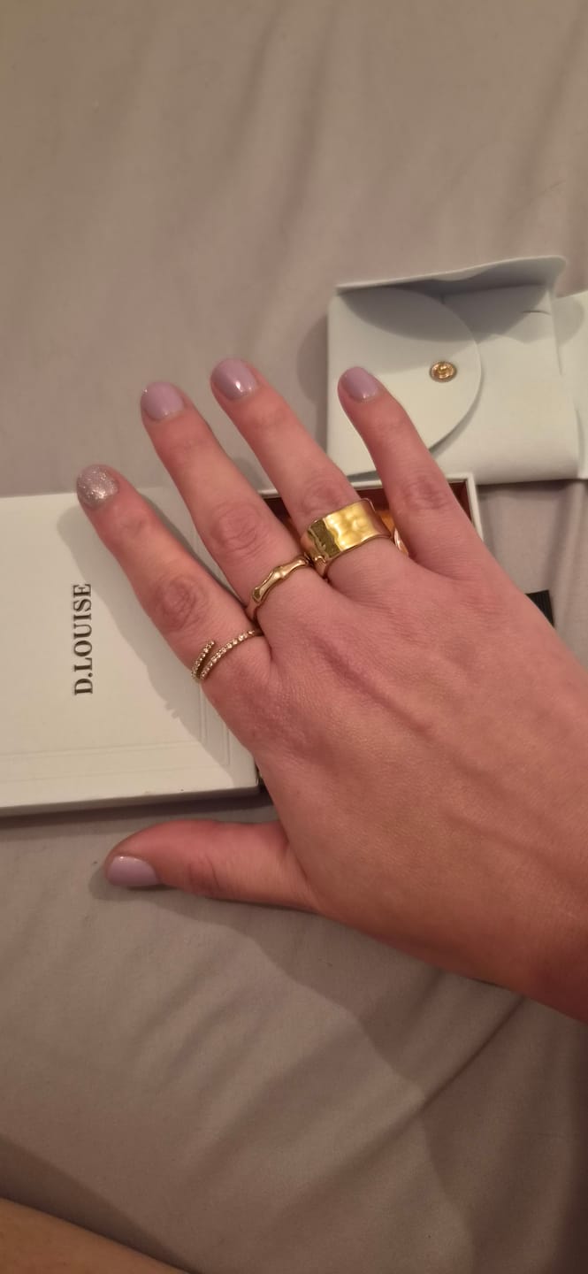 Customer photo review of Textured Band Ring