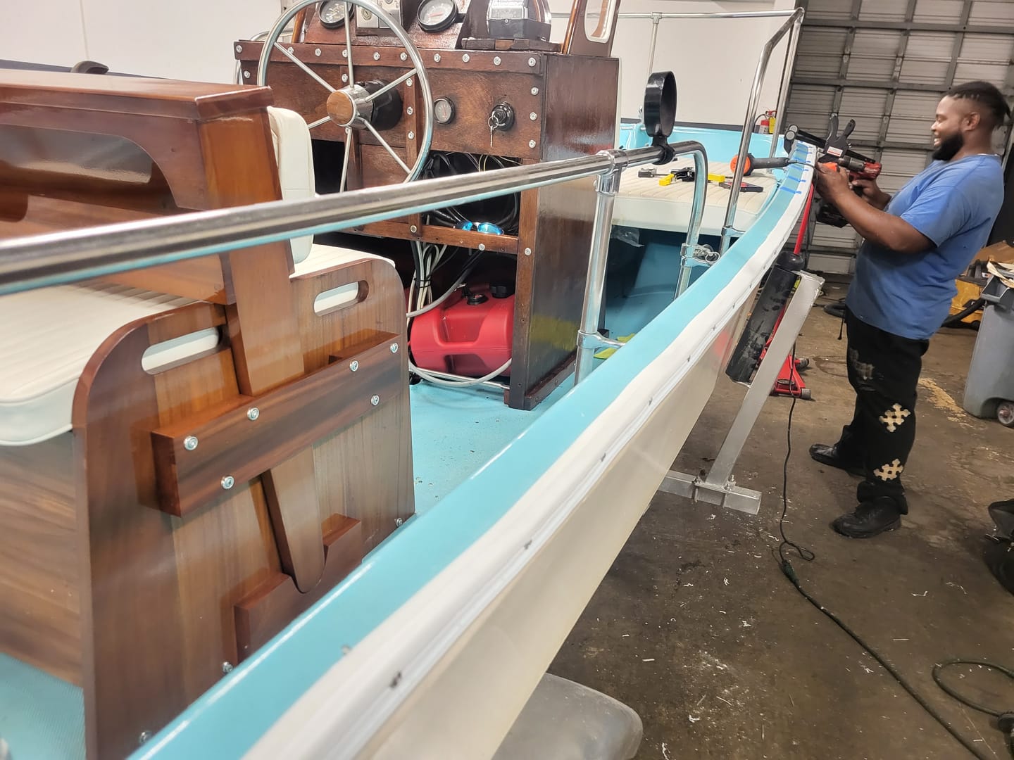 Customer photo review of Boston Whaler 3 Piece OEM Rub Rail, **All Bright White**  - Fits Classic 9' - 17'