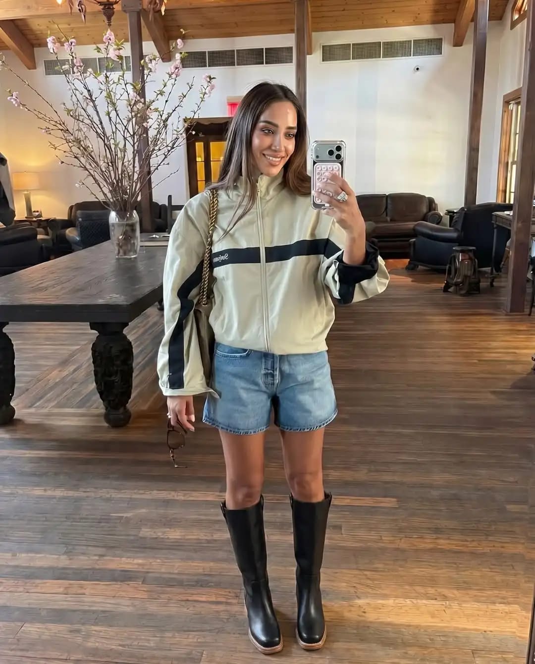 Customer photo review of Amanda Vintage Bomber Jacket