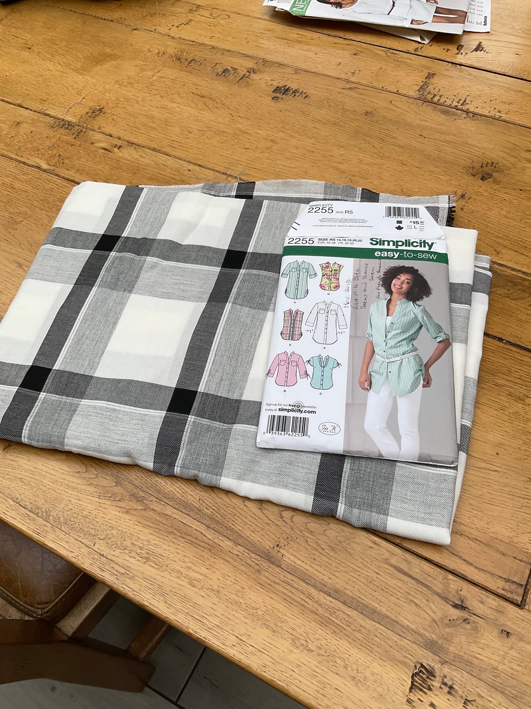 Customer photo review of Graphite Check Viscose Fabric