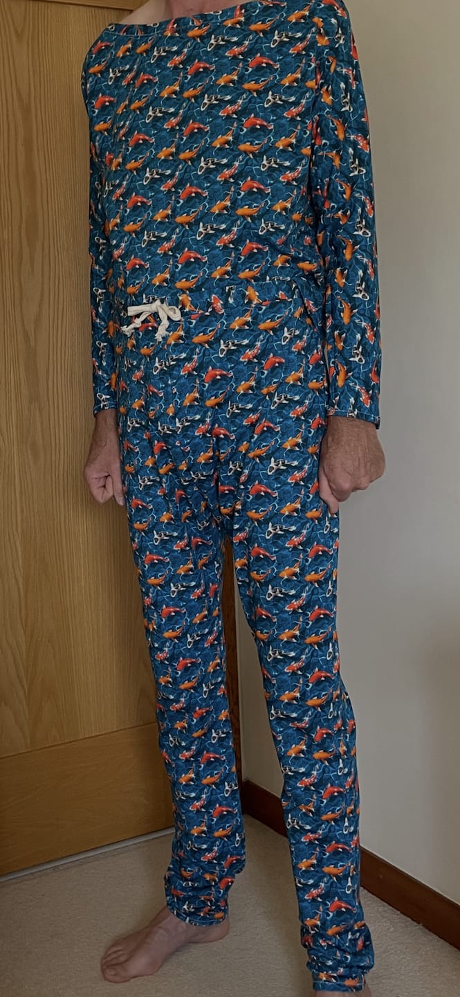 Customer photo review of Koi Fish French Terry Fabric
