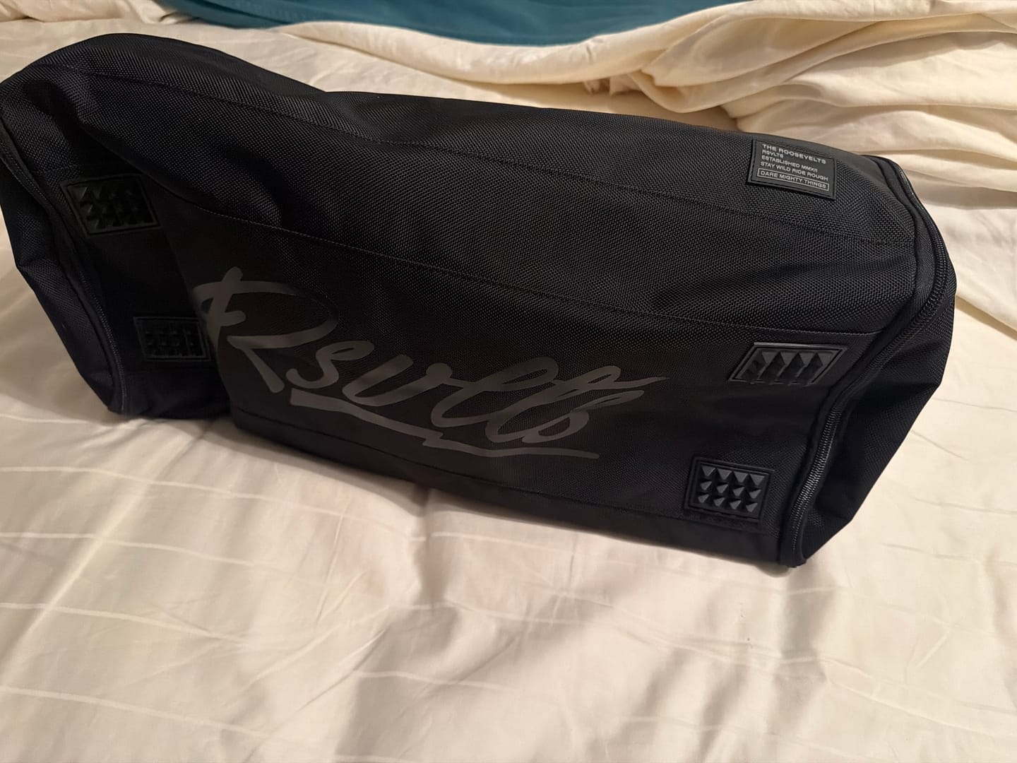 Customer photo review of Black – Garment Duffel
