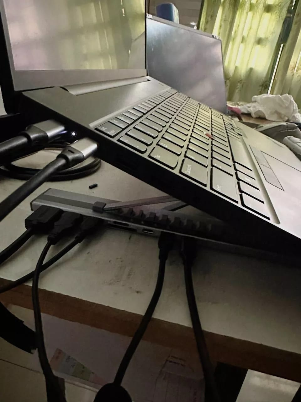 Customer photo review of 8 In 1 Foldable Laptop Docking Station Stand