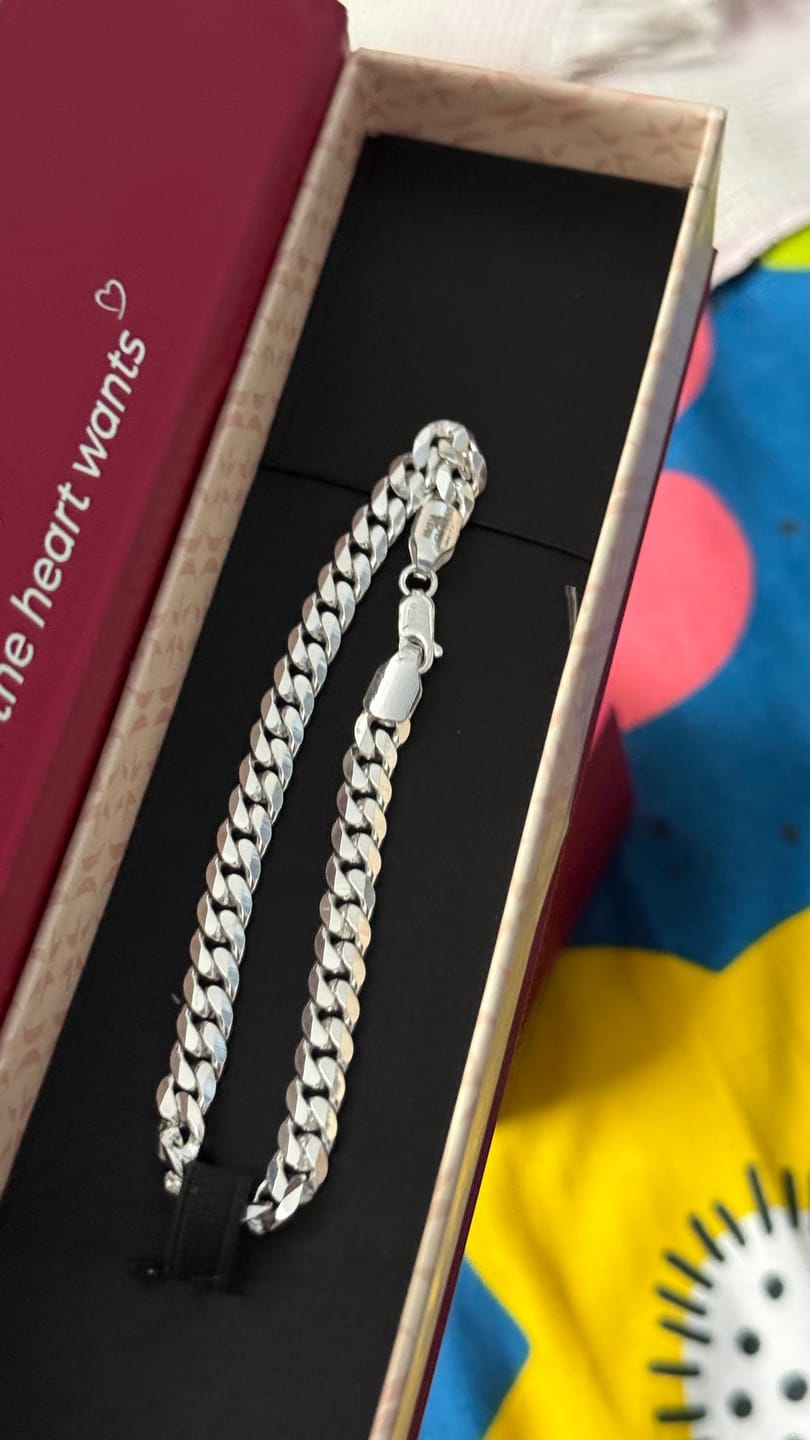 Customer photo review of Silver Classic Bracelet for Him
