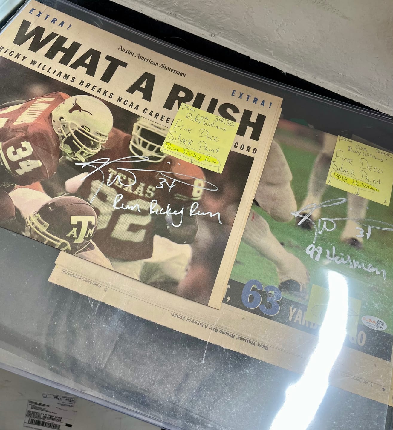 Customer photo review of Ricky Williams Autograph Signing