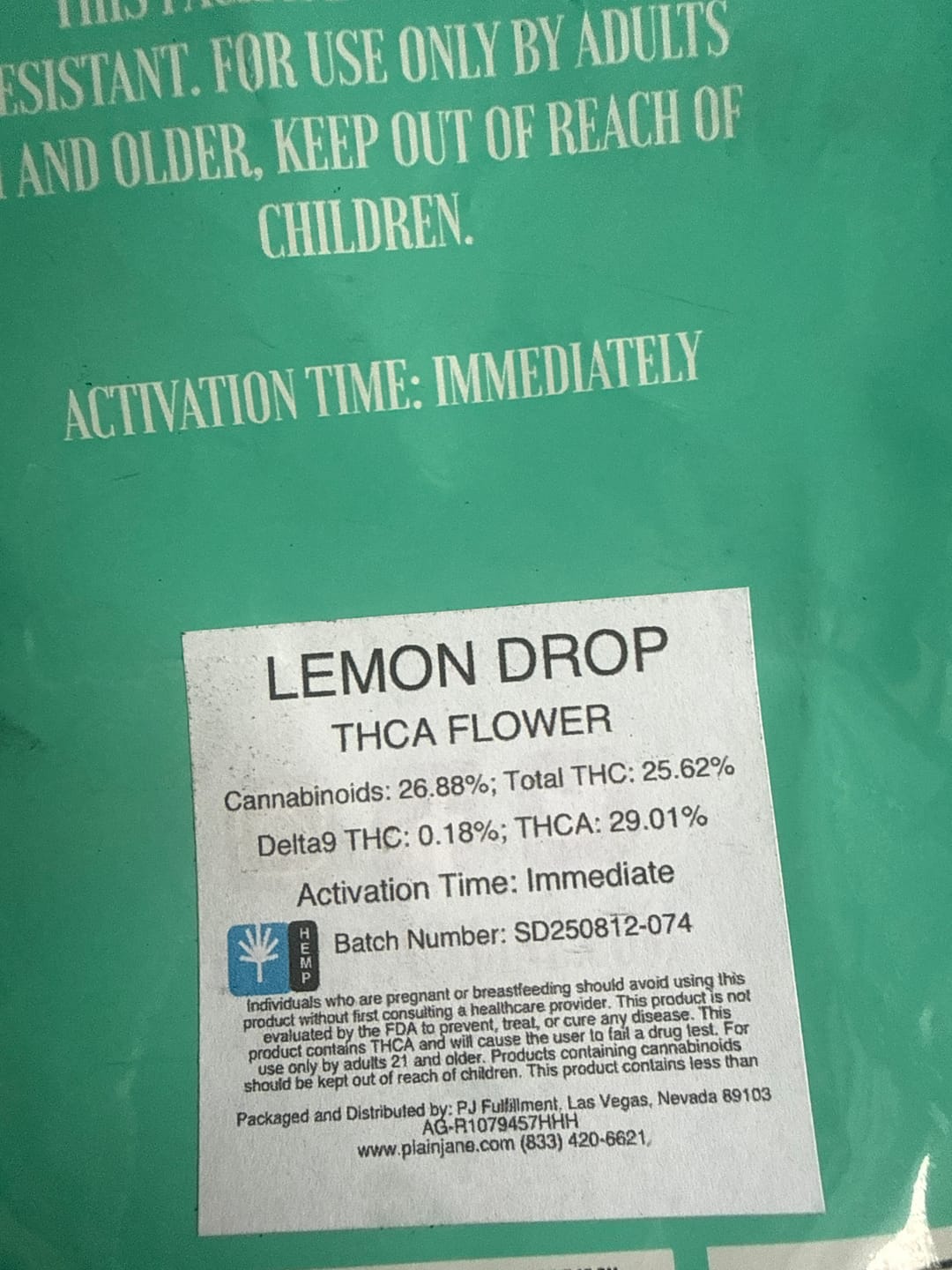 Customer photo review of 1 Oz Cheap THCA Small Buds