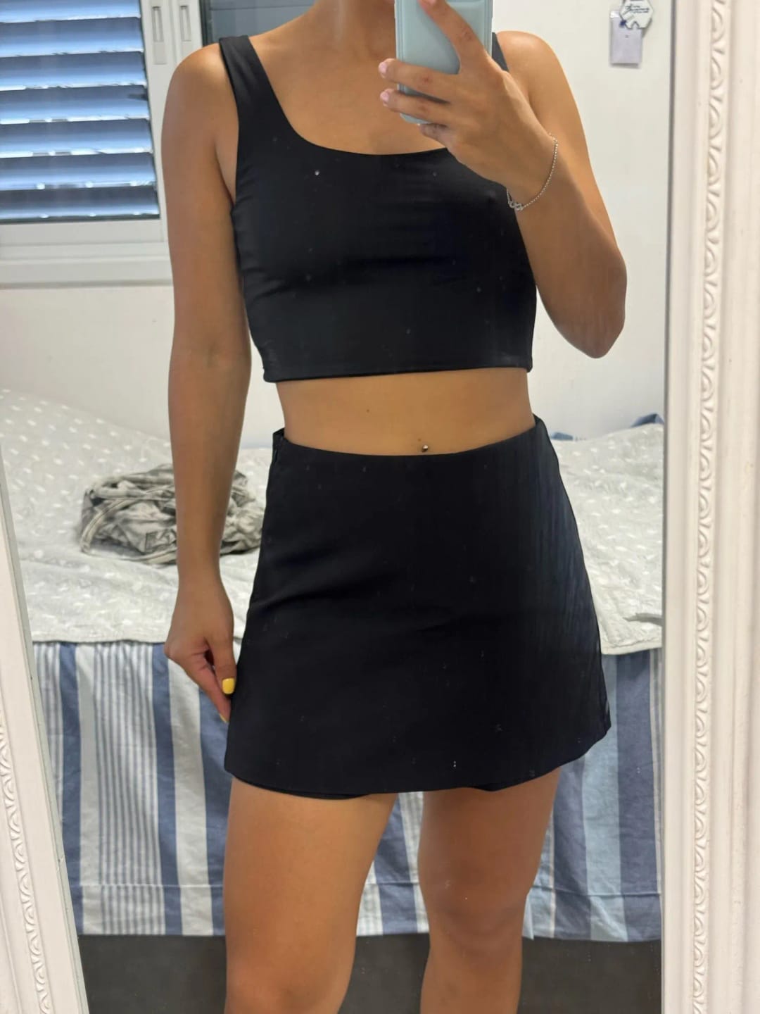 Customer photo review of Tailored High-Waisted Skort