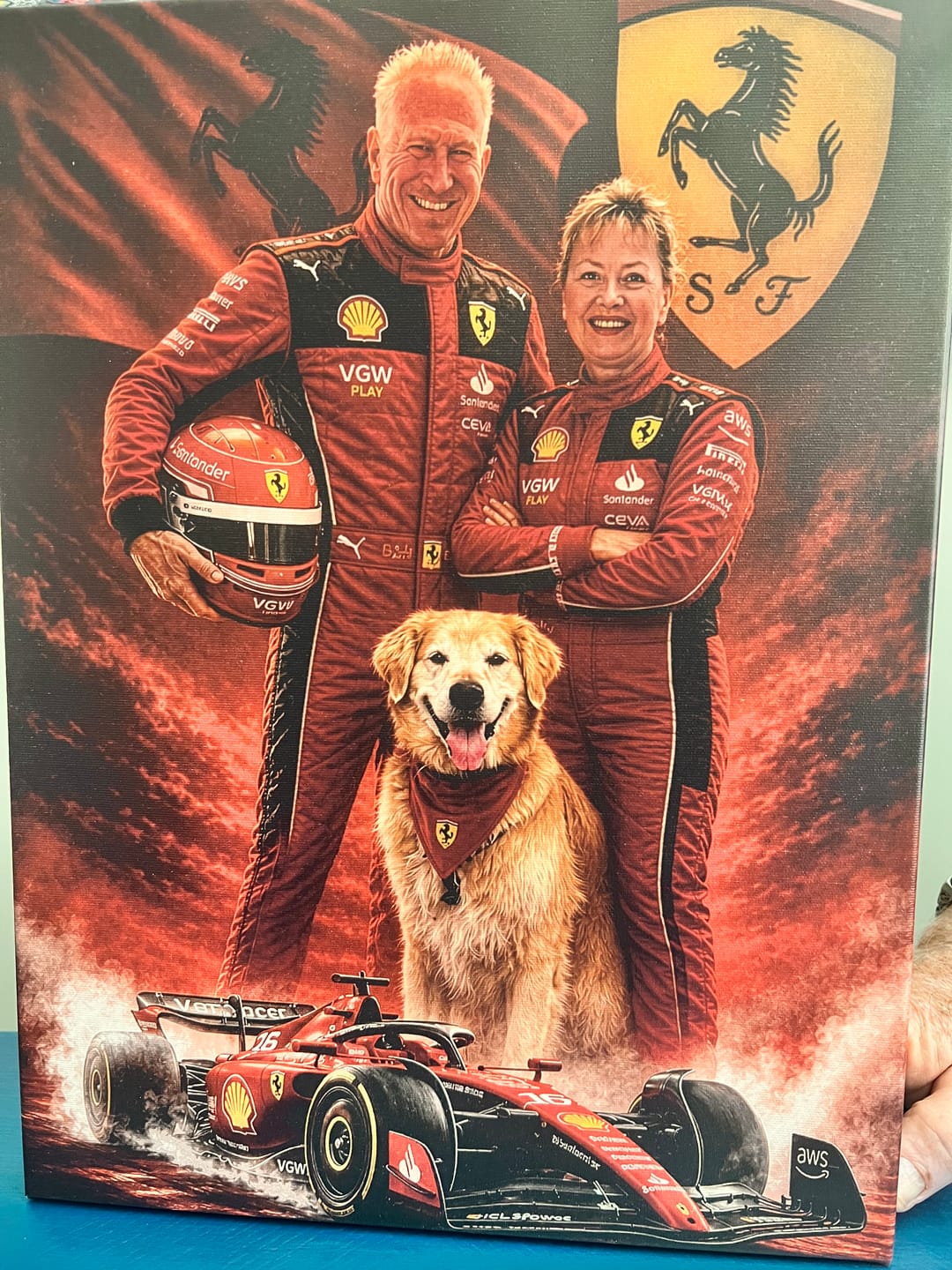 Customer photo review of Custom F1 Racing Portrait