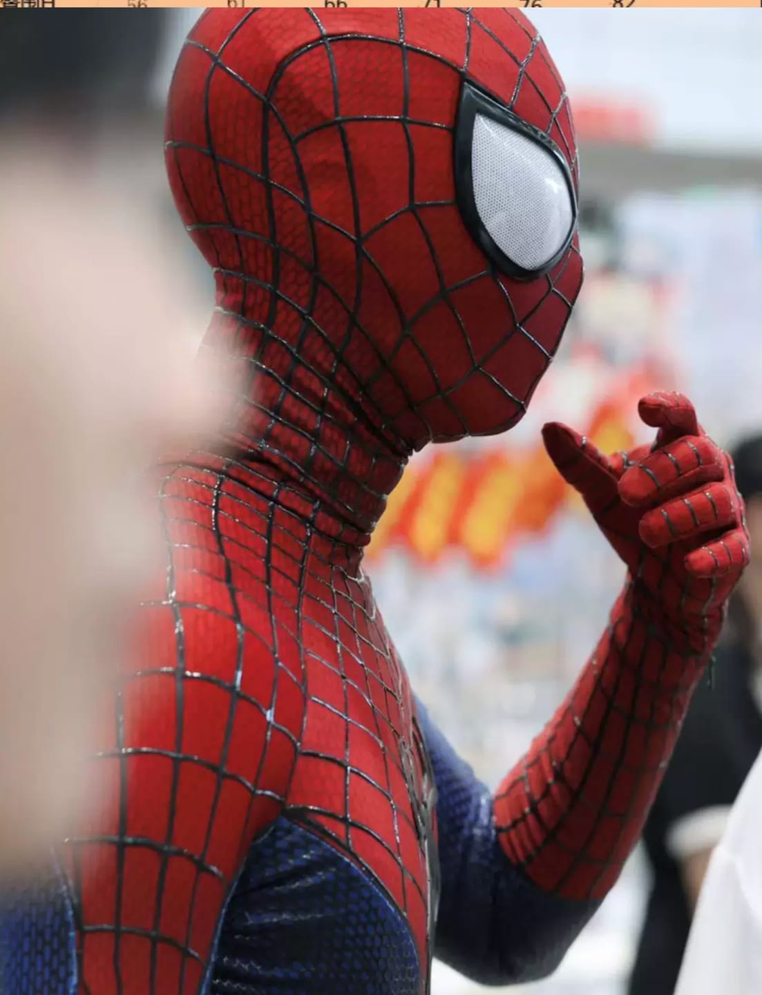 Customer photo review of The Amazing Spider-Man Costume Replica Wearable Suit (Replica Grade)(Screen Printed)