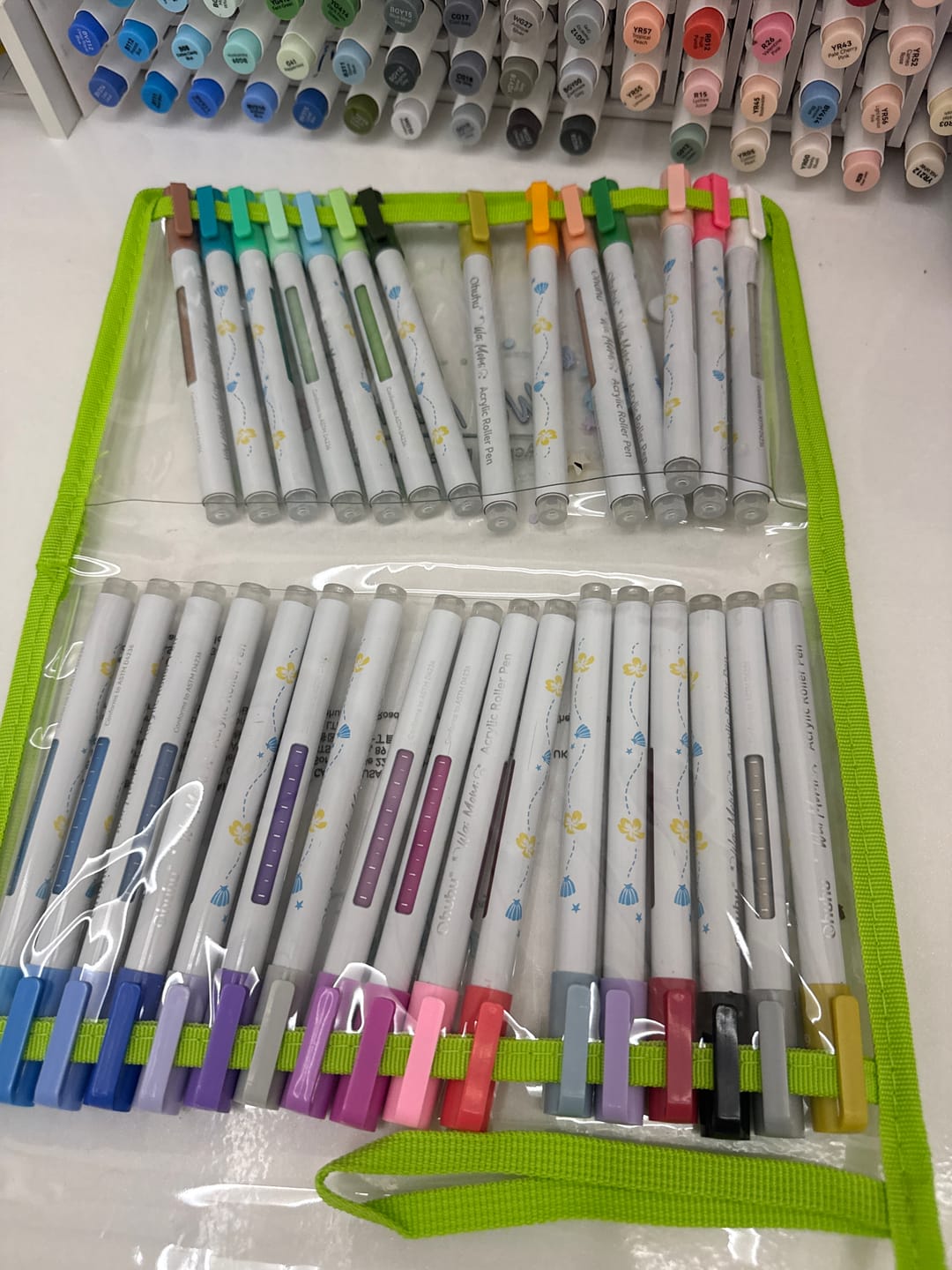 Customer photo review of Ohuhu Wai Momi Acrylic Gel Pens