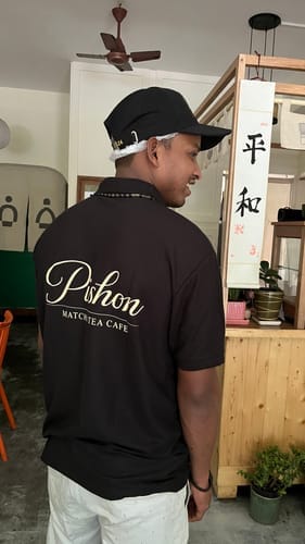 Customer photo review of Customized Polo T-Shirt With Your Company Logo | Brand Logo T-Shirt | PrintMine.in