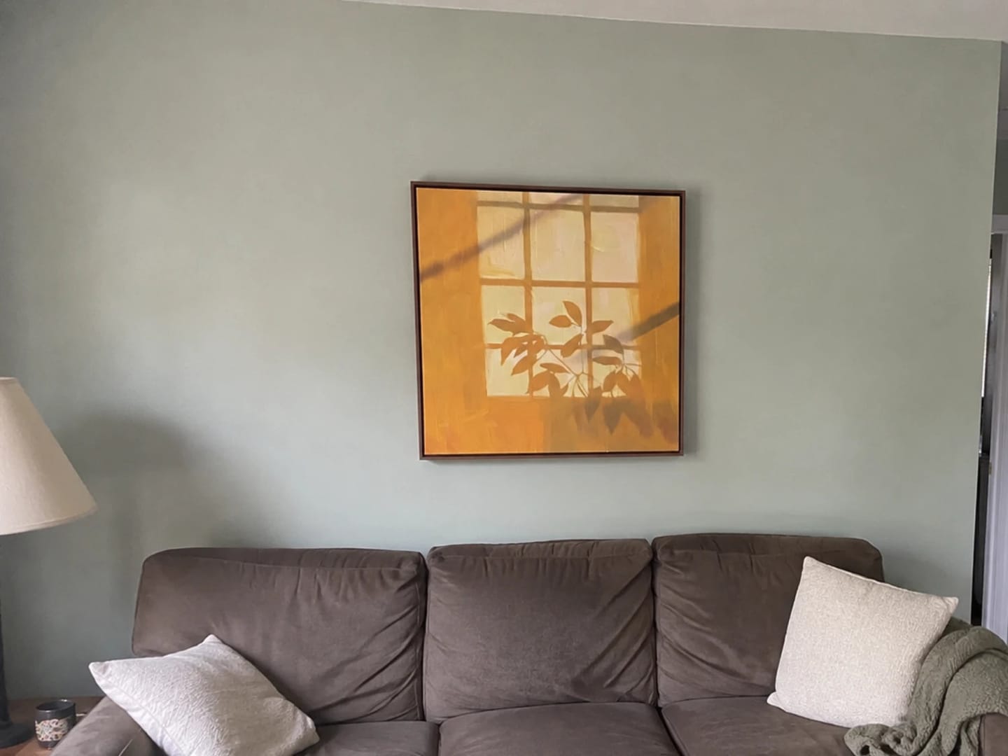 Customer photo review of Expressive Contemporary Art｜Golden Window Silhouette