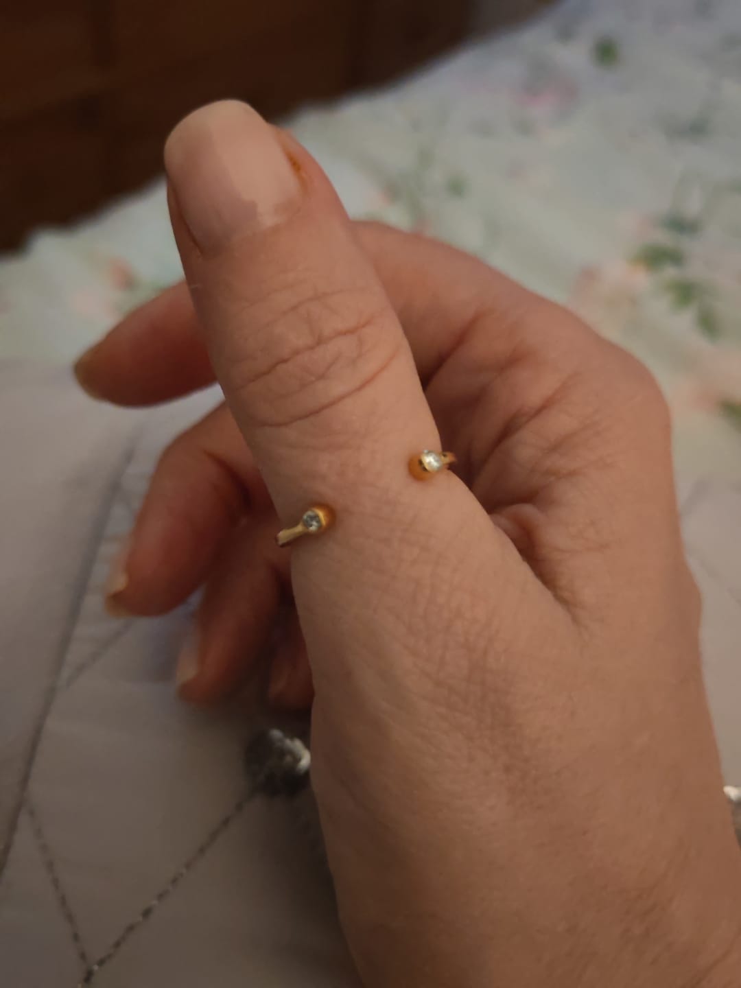 Customer photo review of Versa Lab Grown Diamond Open Band Thumb Ring