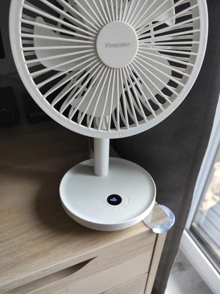 Customer photo review of Rechargeable Oscillating Desk Fan with Five Speeds