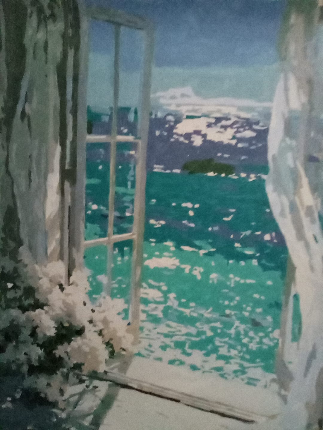 Customer photo review of By the Azure Window | Paint by Number