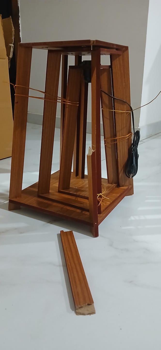 Customer photo review of Decorative  Wooden Floor Lamp for Home Decoration Living Room Corner