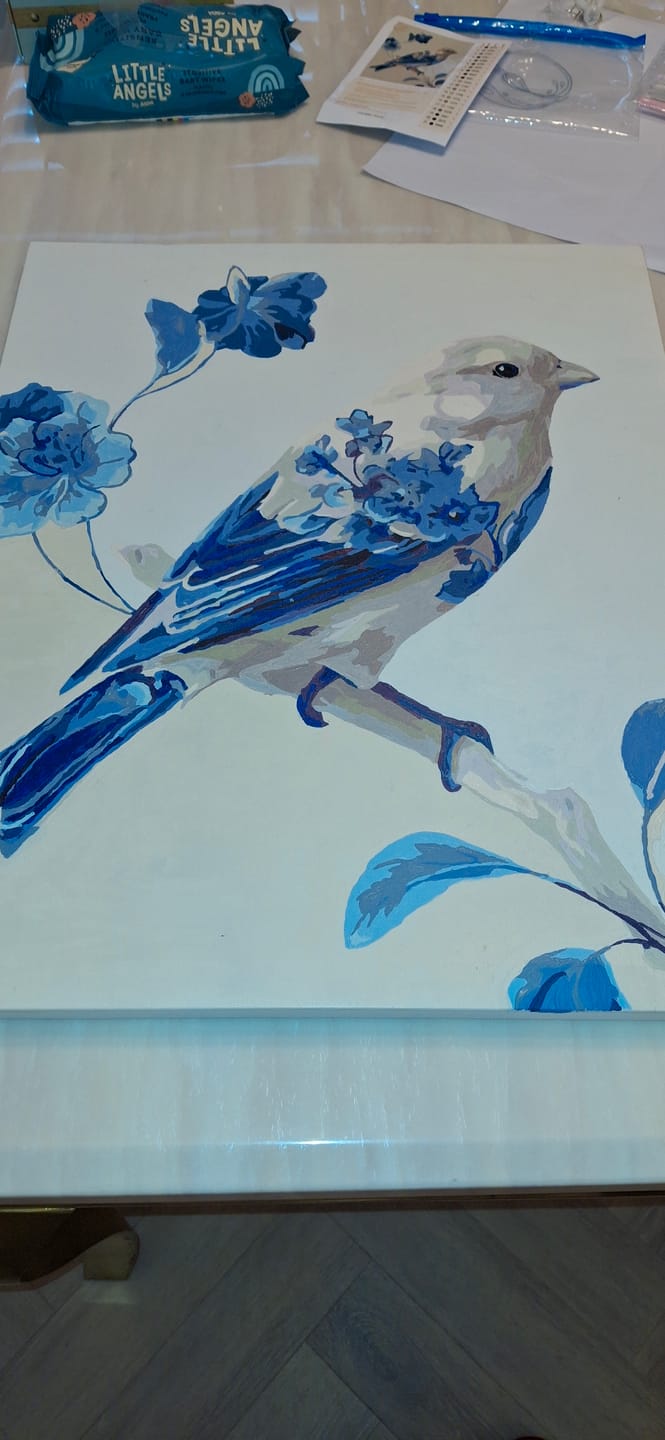 Customer photo review of Fragile Canary | Paint by Number