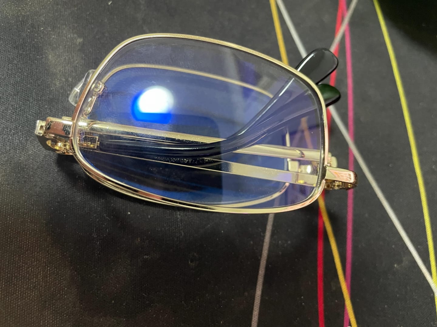 Customer photo review of Foldable Progressive Tint Reading Glasses