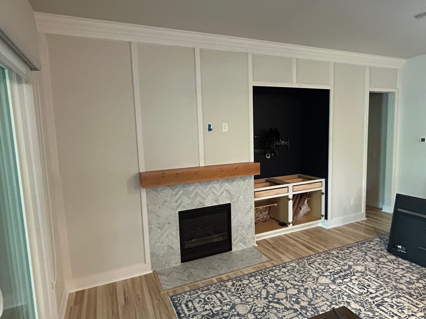Customer photo review of Contemporary Pine Mantels