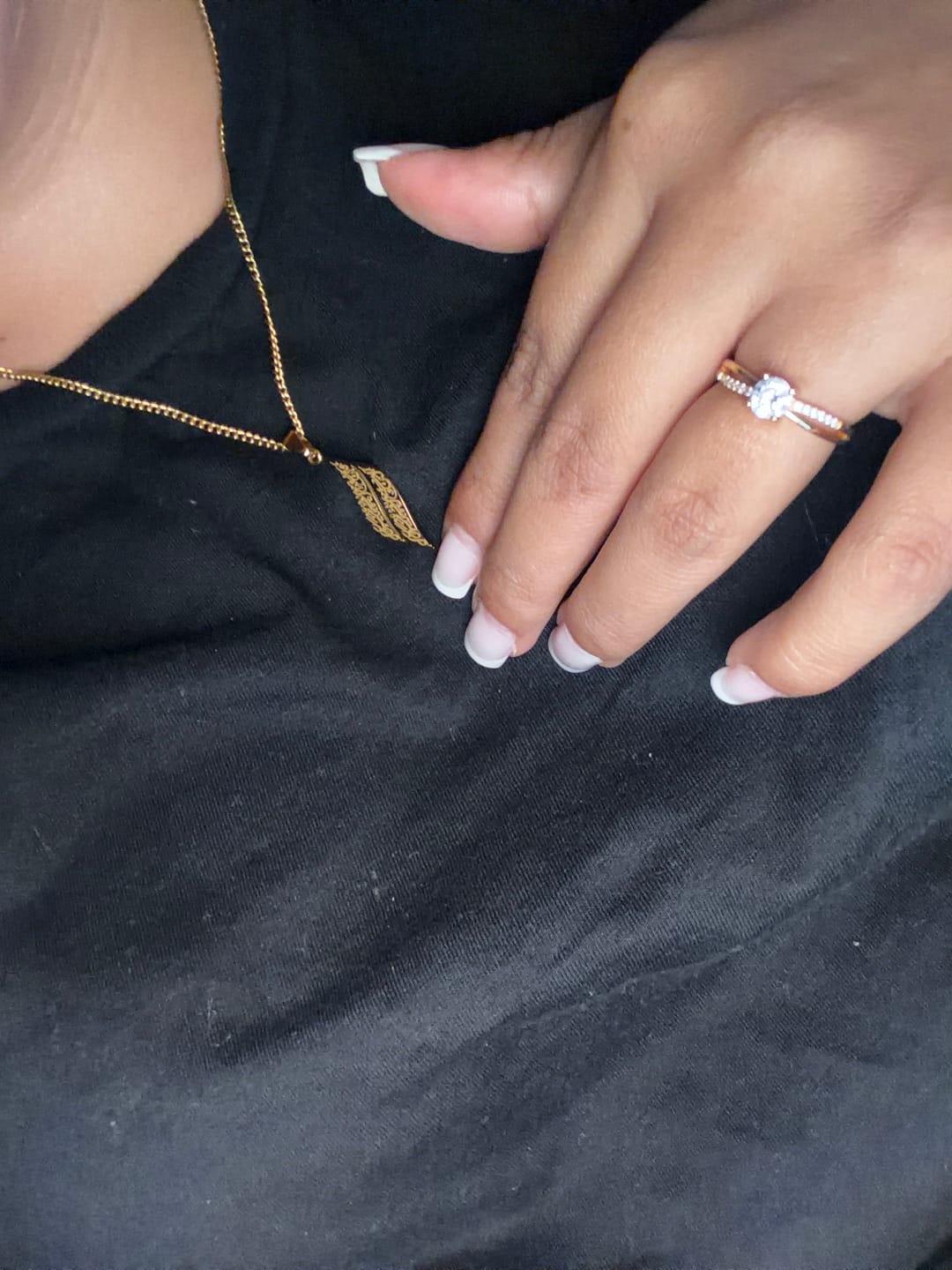 Customer photo review of With Hardship Comes Ease Necklace