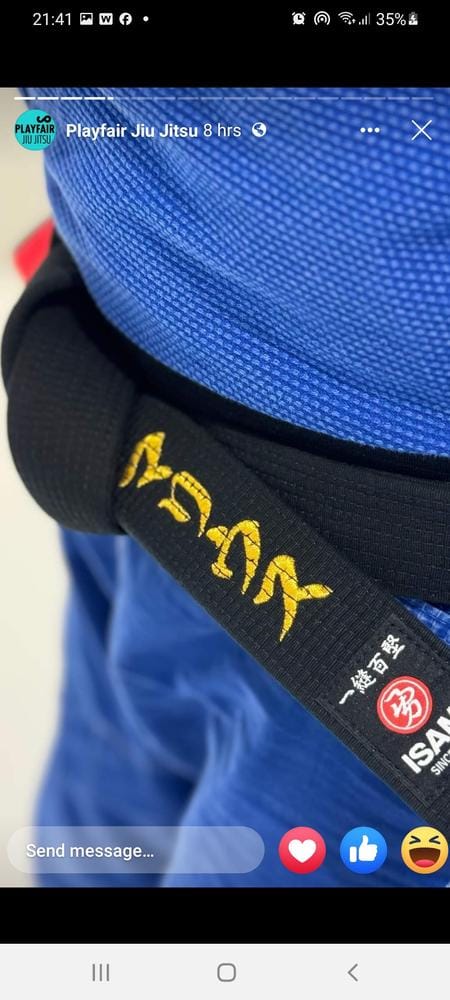 Customer photo review of Isami BJJ Black Belt Premium
