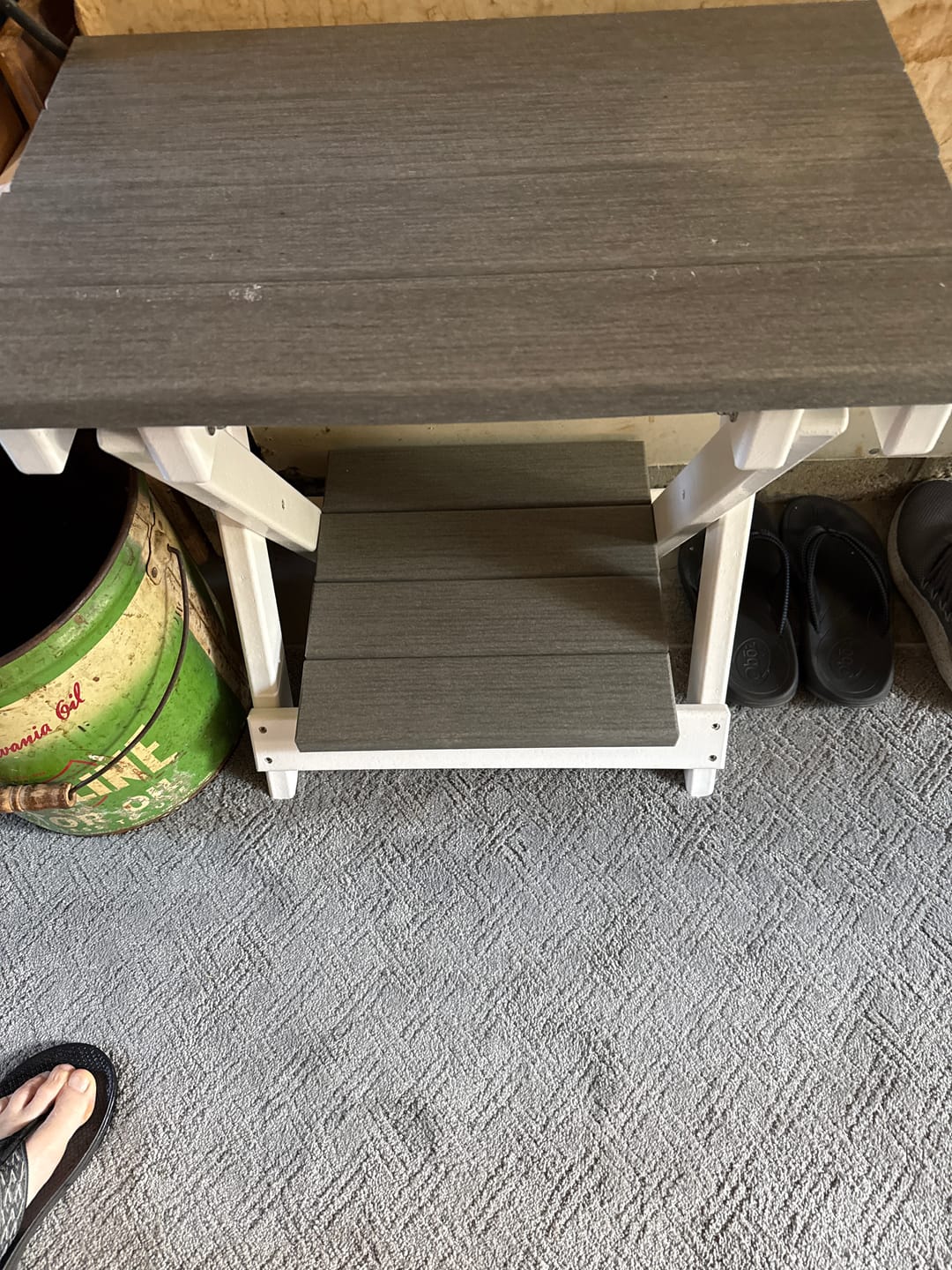 Customer photo review of Folding Side Table w/ Removable Serving Tray