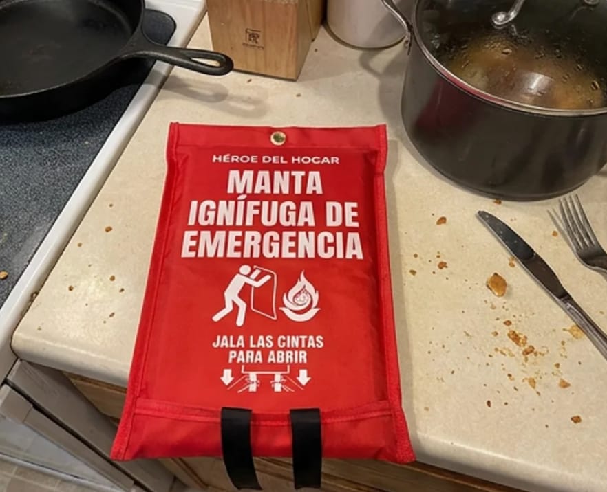 Customer photo review of Manta Ignífuga de Emergencia