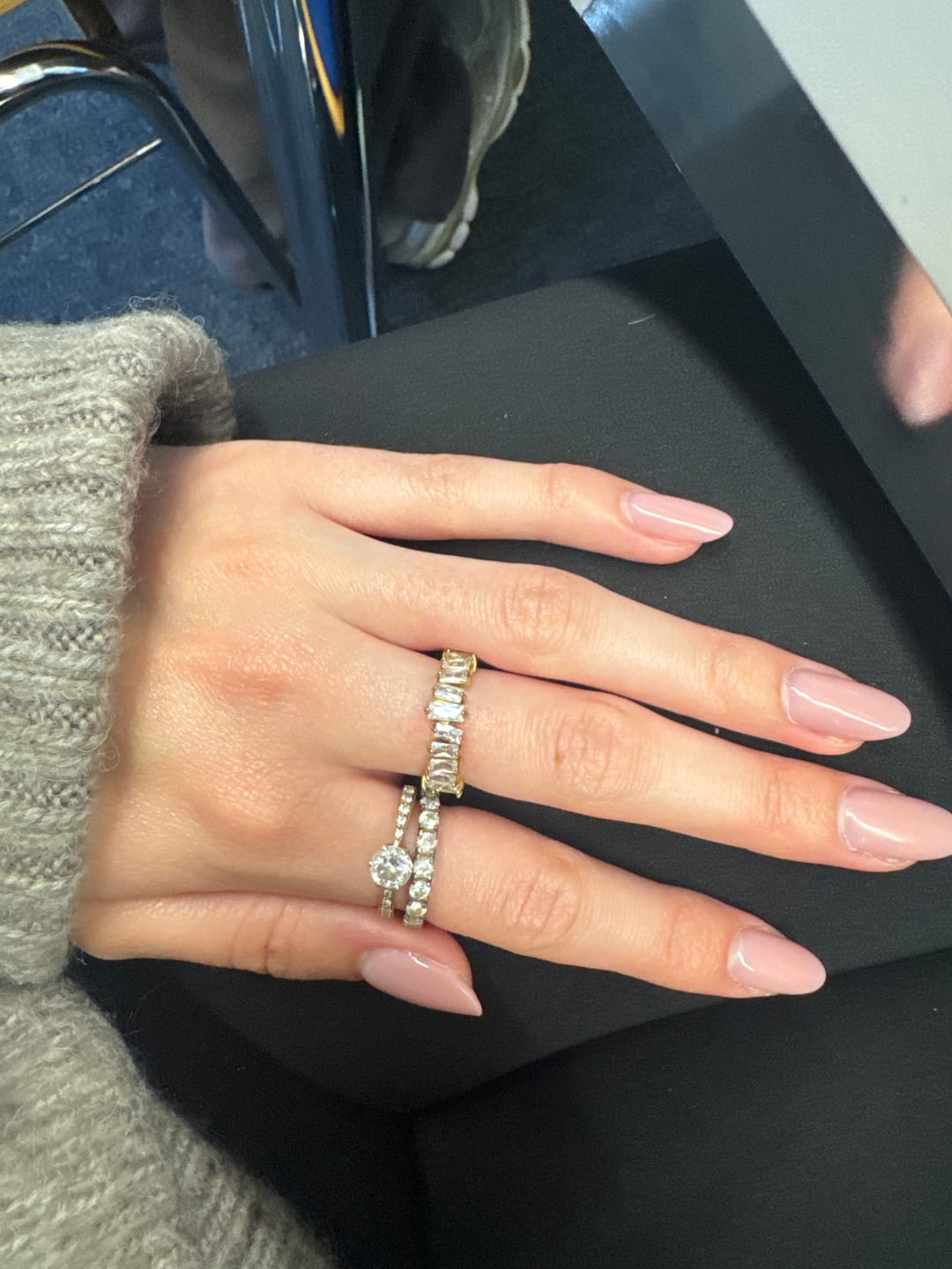 Customer photo review of Cristallo Ring | 18K vergoldet
