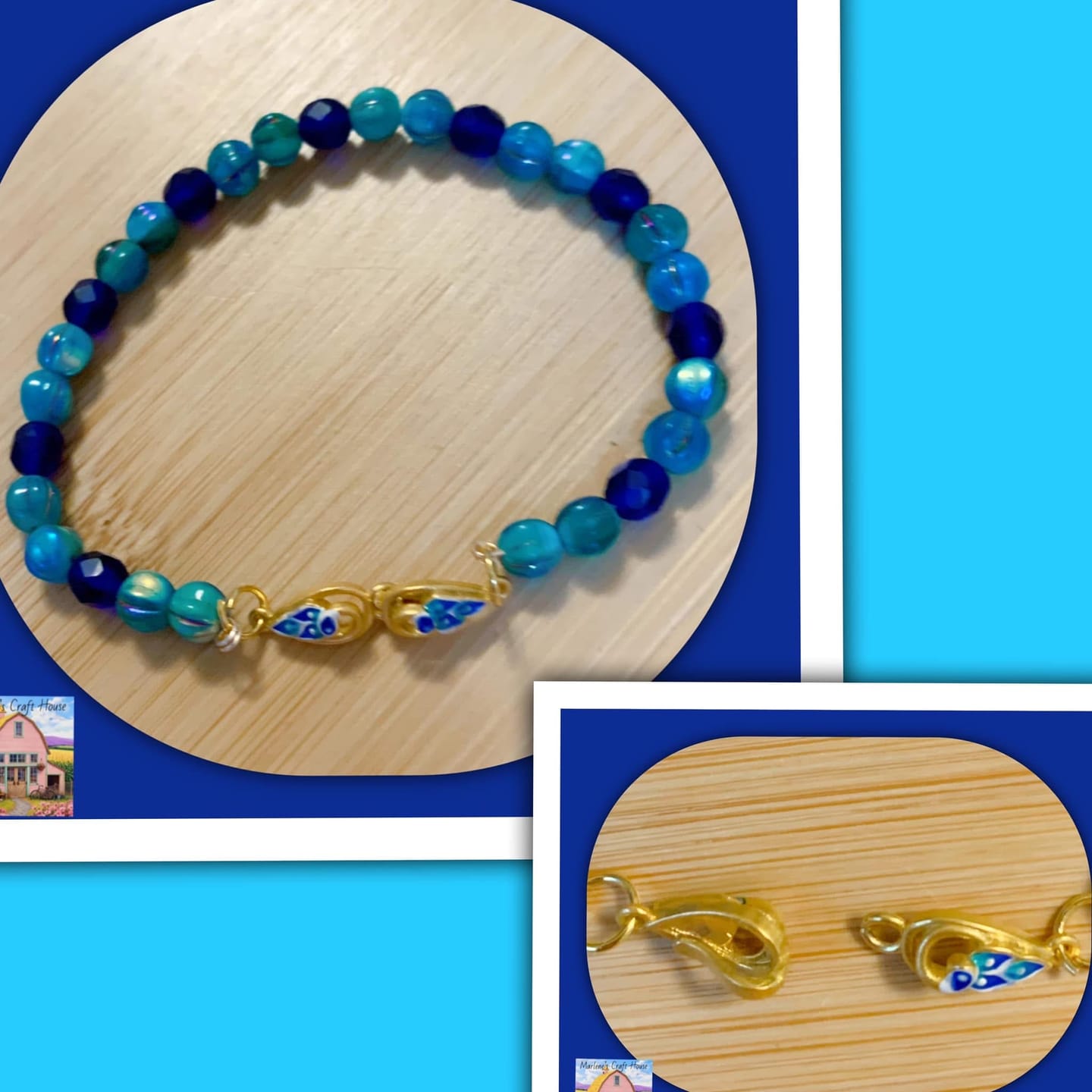 Customer photo review of Cloisonné Finishing Pinch Clasp in Treasure Below