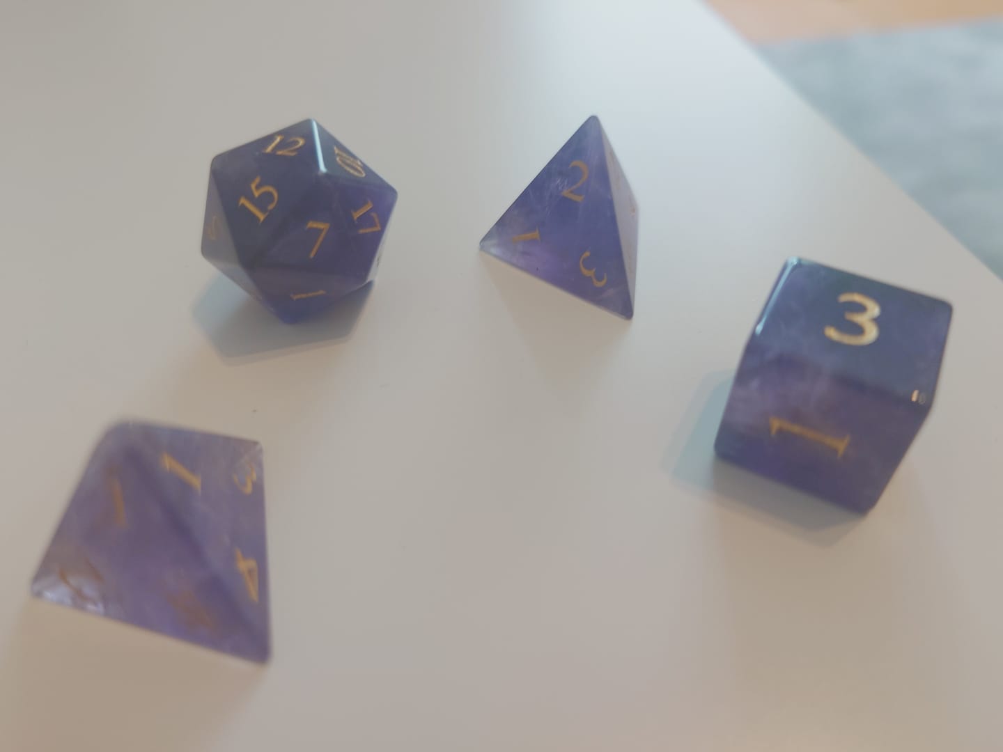 Customer photo review of Amethyst D20 / D10 / D6 / D4