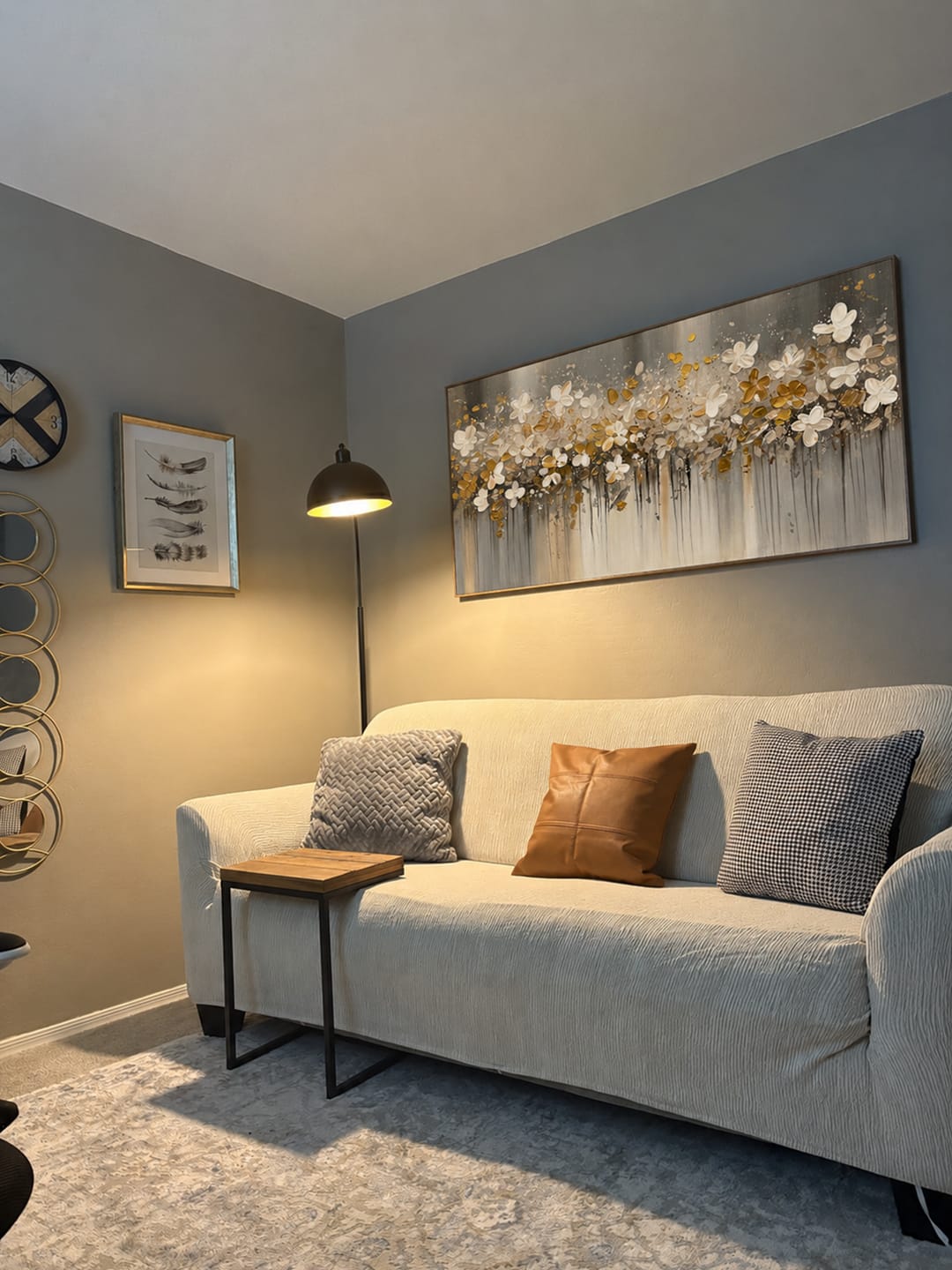 Customer photo review of Abstract Flower And Tree Textured Canvas Art #MF003
