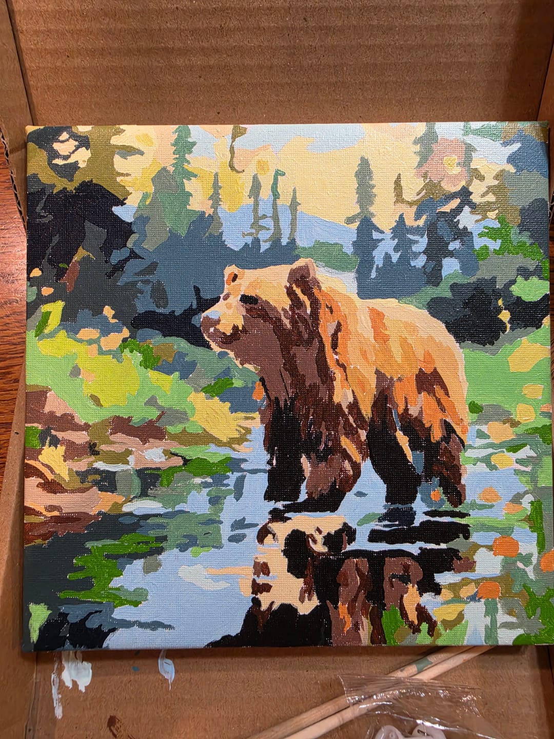 Customer photo review of Bear's Haven (Paint by Numbers)
