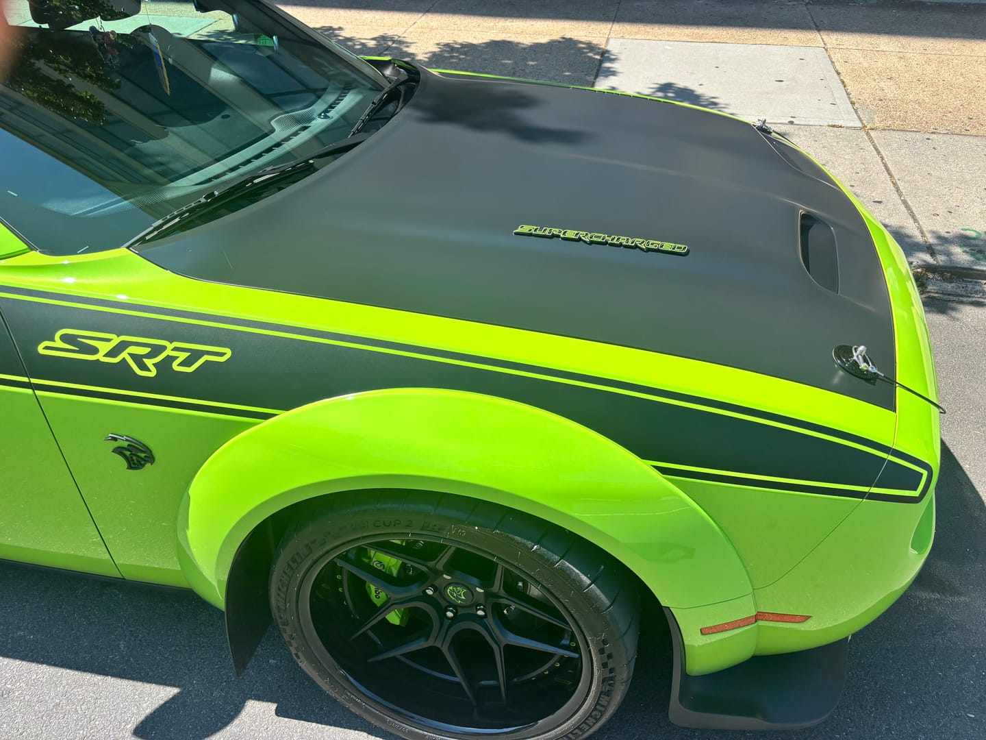 Customer photo review of "Carbon Fiber Supercharged" Fender Badge