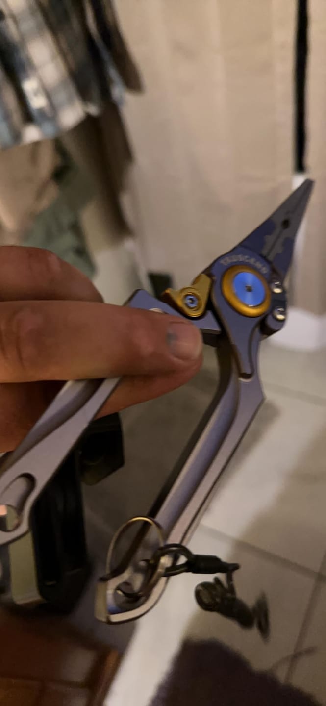 Customer photo review of Lockable Fishing Pliers with Tungsten Carbide Cutter & Teflon Coating