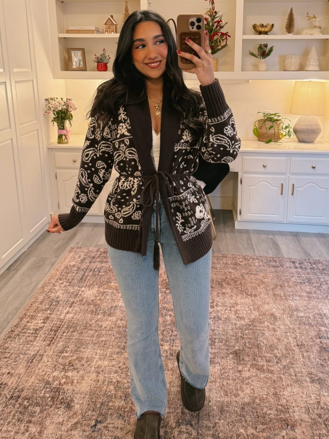 Customer photo review of Valerie Jacquard Knit Cardigan