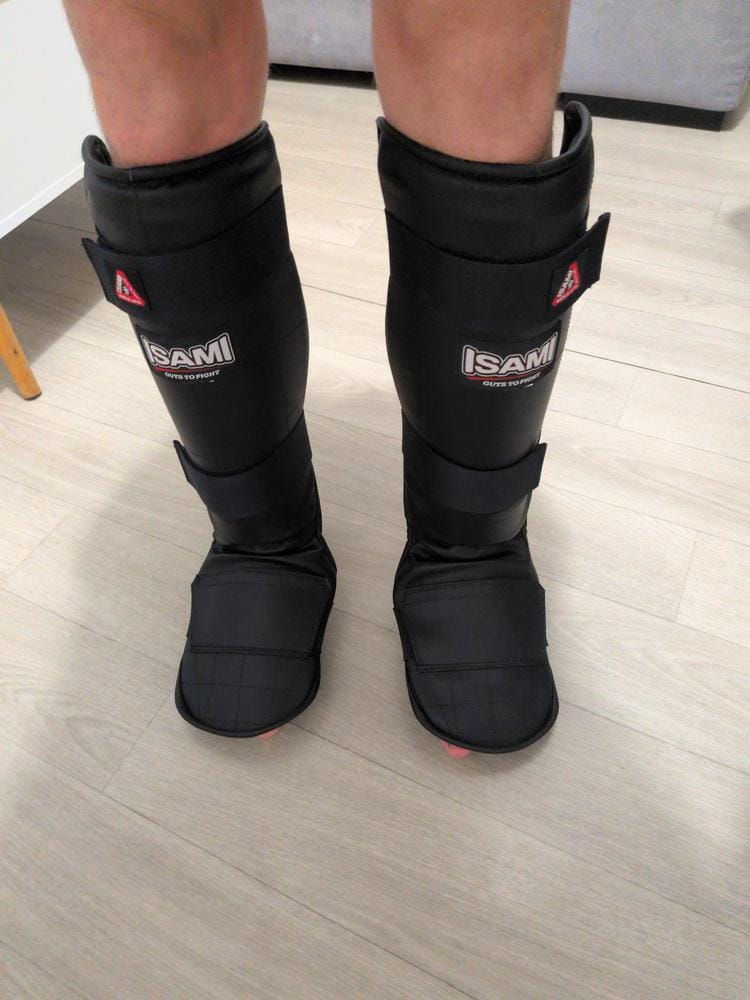 Customer photo review of Kickboxing Shin Guards