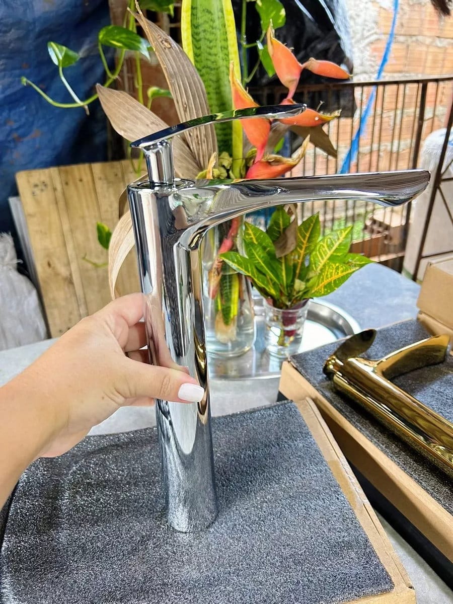 Customer photo review of Torneira Gourmet para Cozinha Preta