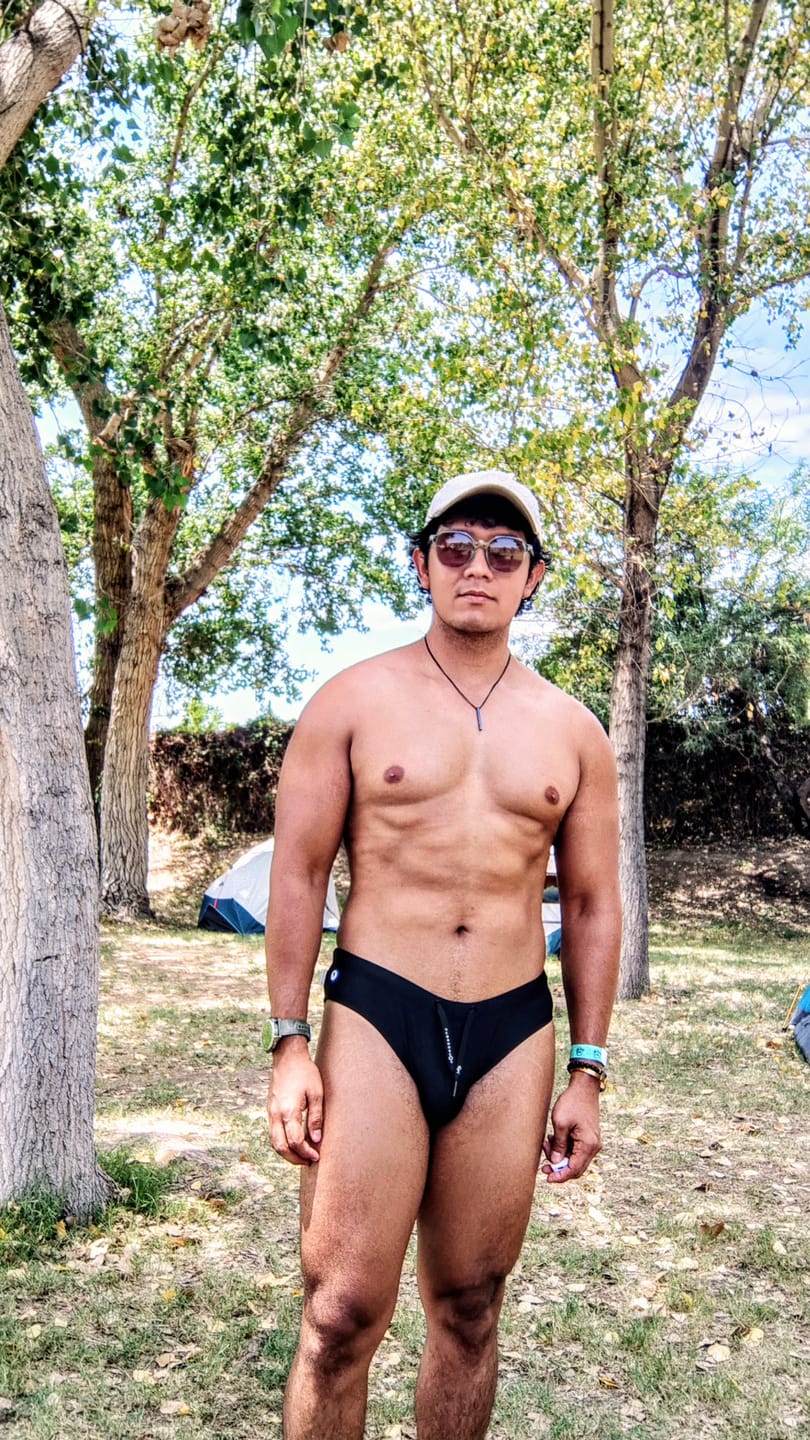 Customer photo review of H2O Padded + Package Swim Brief
