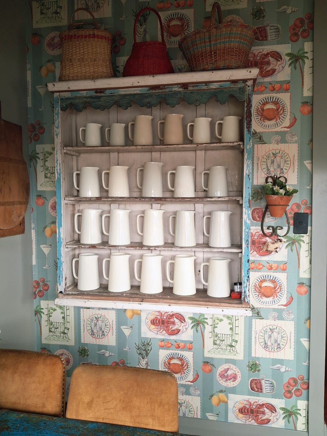 Customer photo review of Alfresco Mediterranean Wallpaper – Blue