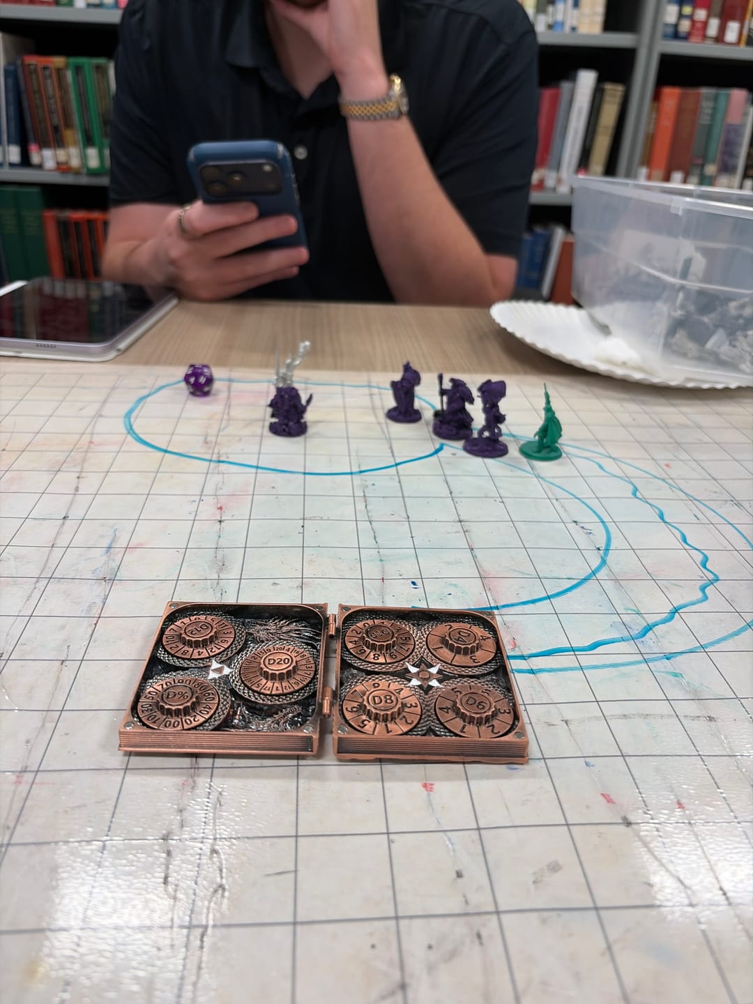 Customer photo review of [NEW] Masters Dice Codex #001 – Spellbook | 7-in-1 Pocket Spinner DND Dice Set